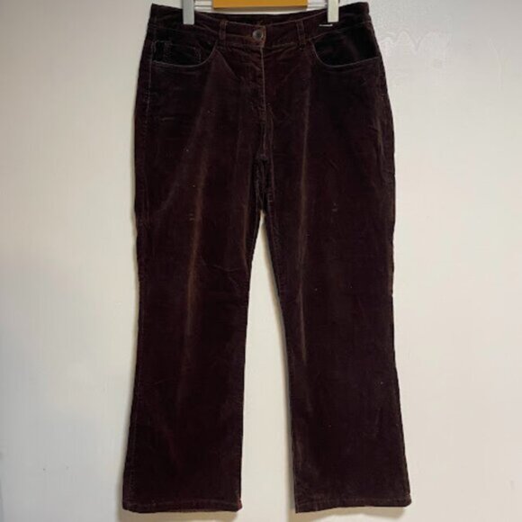 Lady Hathaway Dark Brown Corduroy Women's Trousers Pants Size 10 - Picture 3 of 16